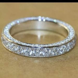 Infinity Diamond Ring 925 Silver